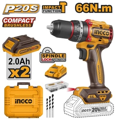 Taladro inalambrico de 1/2 66nm ingco