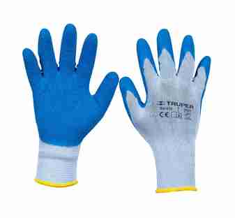 guantes de poliester recubiertos de latex