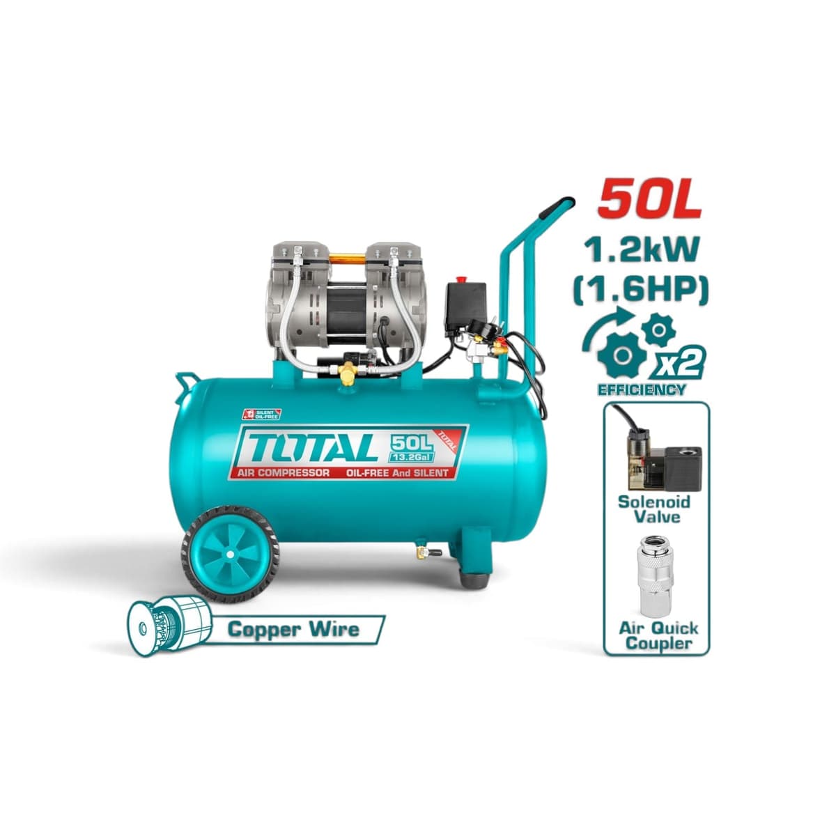 Compresor libre de mantenimiento 50 L